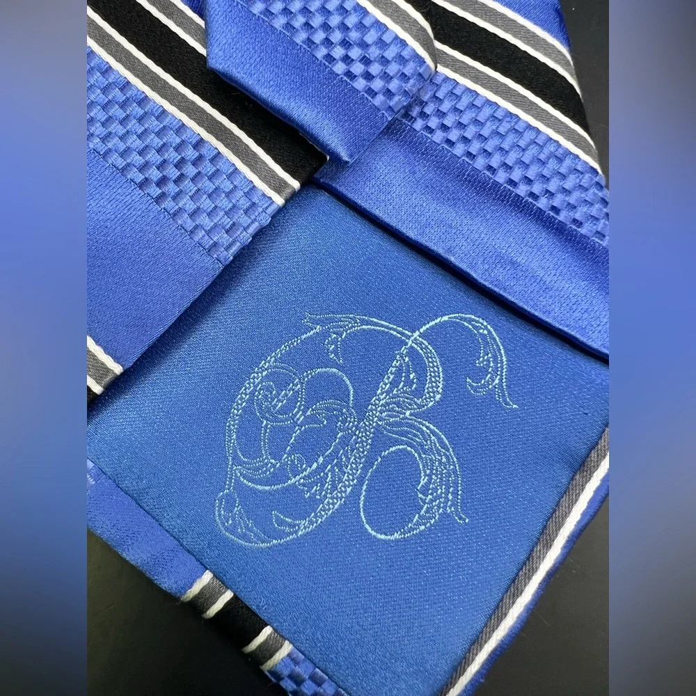 Bugatti- Mens Blue/Black/Grey/ White Tie‎